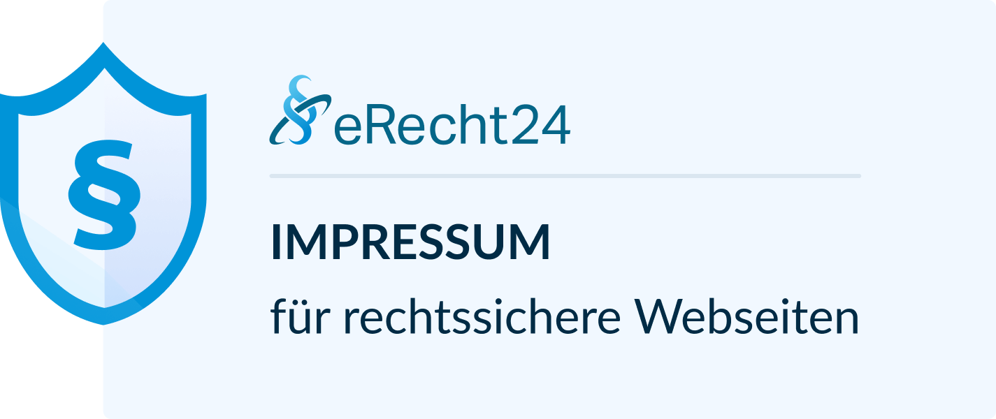 eRecht24 Siegel: Impressum fuer rechtssichere Webseiten